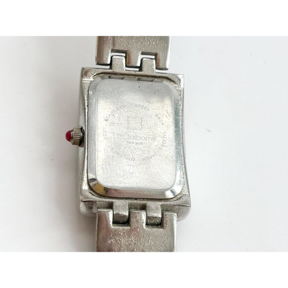 Liz Clairborne Silver T LIZ32SG Rhinestone Vintage Wristwatch - 22mm - WORKS! - Picture 11 of 12